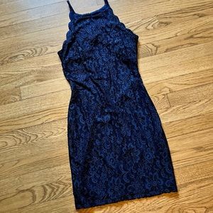 Classy blue lace dress
